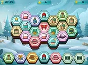 Snowy Hexagon Tile Puzzle