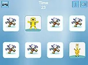 Happy Animal Match Memory Game